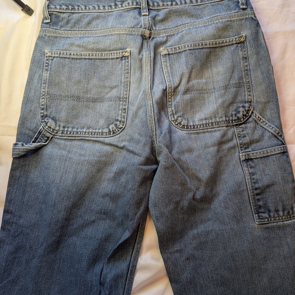 GAP Blue Boyfriend Carpenter Jeans with Distressing - Picture 6 of 6